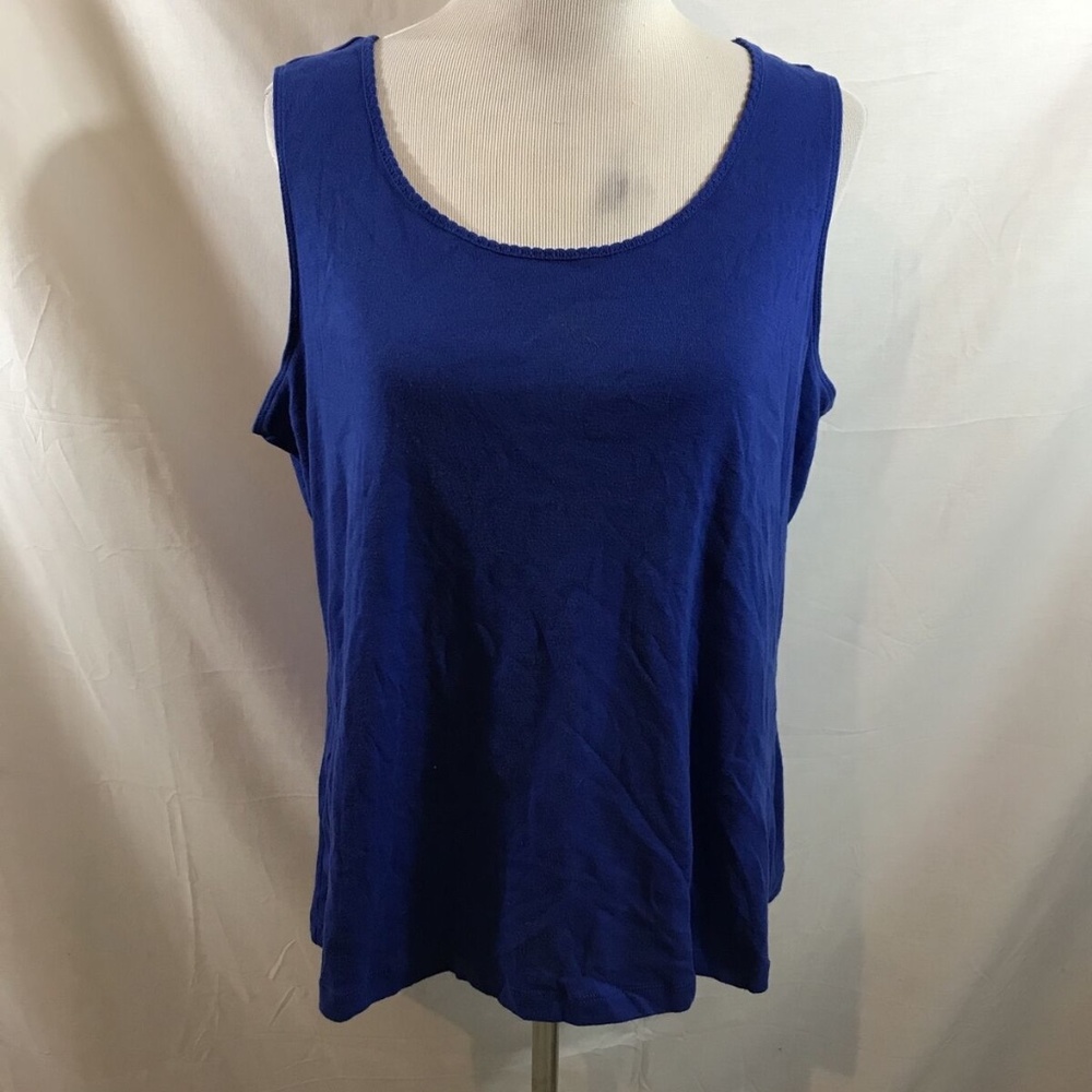 Studio Works royal blue tank - womens 1X, armpit to armpit = 21"